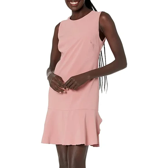 knee length dresses for ladies Sleeveless Shift Dress BLACK-10oz / S